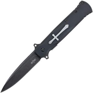 S-TEC Cross Linerlock A/O Black Spear Point