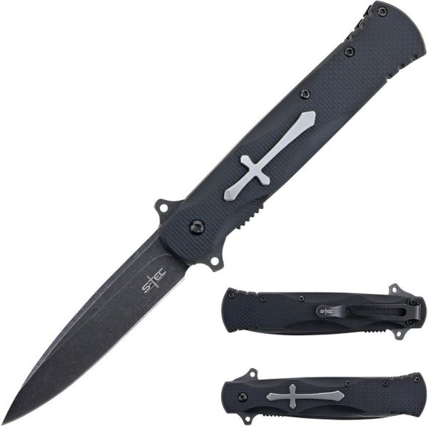 STTS017_add_02.jpg S-TEC Cross Linerlock A/O Black Spear Point
