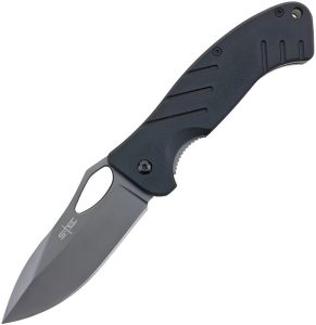 S-TEC Linerlock A/O Black Drop Point
