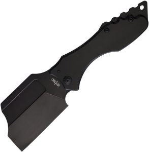 STTS020BK.jpg S-TEC Cleaver Framelock Black 4" Folding Knife EDC