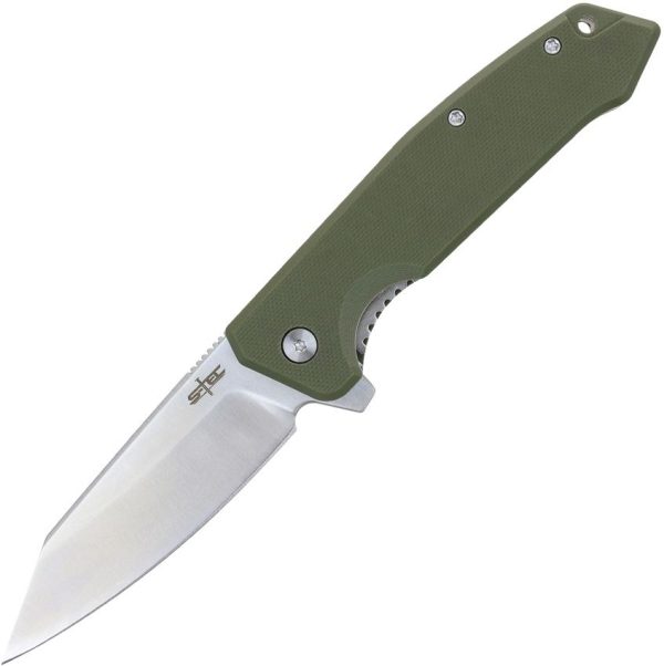 STTS025.jpg S-TEC Linerlock OD Green 8Cr14MoV