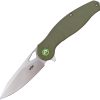 S-TEC Linerlock Green Folding Knife 14C28N Sandvik Blade