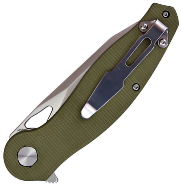 S-TEC Linerlock Green Folding Knife 14C28N Sandvik Blade