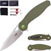 S-TEC Linerlock Green Folding Knife 14C28N Sandvik Blade