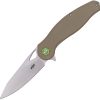 S-TEC Linerlock Khaki Folding Knife 14C28N Sandvik Blade