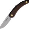 Svord Peasant Knife Damascus Folding Knife Brown Wood 3in Blade