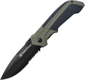 Smith & Wesson Linerlock A/O Folding Knife Assisted Opening Black
