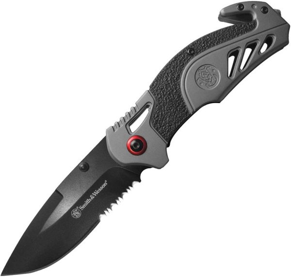 Smith & Wesson Linerlock A/O Gray Folding Knife Assisted Opening