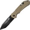 Smith & Wesson M&P Linerlock Tan Folding Knife Assisted Open