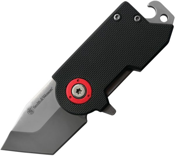 SW1117230.jpg Smith & Wesson Benji Framelock - Black G10 Tanto