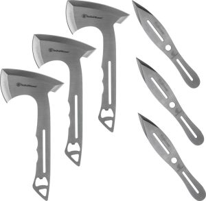 Smith & Wesson Throwing Combo 3Cr13 Axes Knives 6pc Set
