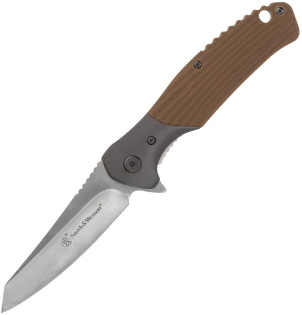 SW1122569.jpg Smith & Wesson Stave Linerlock Folding Knife Micarta 3" Blade