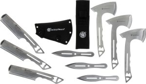 SW1139486.jpg Smith & Wesson Bullseye Ultimate Throwing Knife Axe Set Stainless
