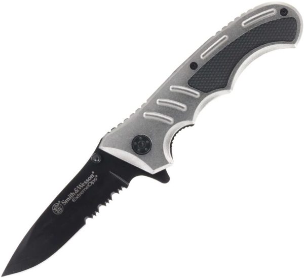 Smith & Wesson Extreme Ops Linerlock Gray Serrated