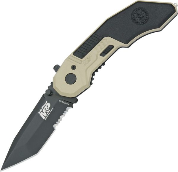 Smith & Wesson M&P Linerlock Folding Knife Tanto Black 4034