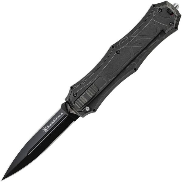 Smith & Wesson OTF Assist Finger Actuator Black AUS-8 Folding Knife