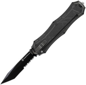 Smith & Wesson OTF Assist Finger Actuator Black Tanto Folding Knife