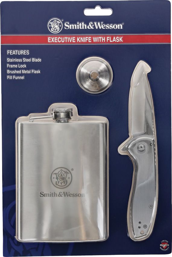 Smith & Wesson Executive Linerlock with Flask Set