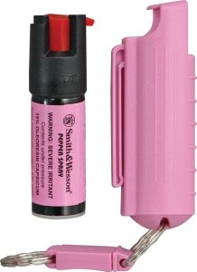 Smith & Wesson Pepper Spray Hard Case Pink Keychain
