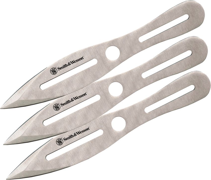 Smith & Wesson 10" Throwing Knife Set, 3-Piece w/ Sheath