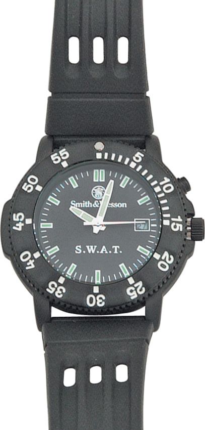 Smith & Wesson SWAT Mens Watch - Black Face Lighted Dial