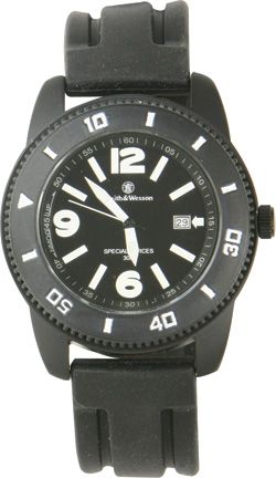 SWW5983.jpg Smith & Wesson Paratrooper Watch - Black Dial Rotating Bezel