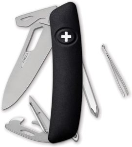 SZA00461010.jpg Swiza SH04 Single Hand Black Synthetic Multi Tool Folding Knife