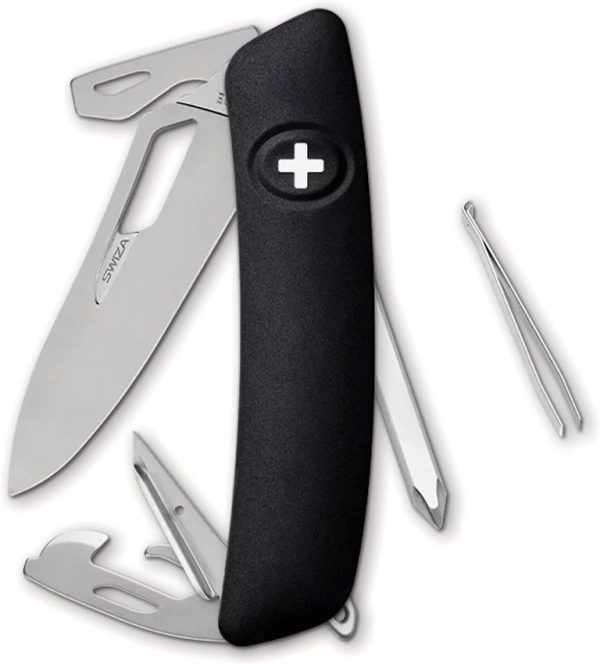 Swiza SH04 Single Hand Black Synthetic Multi Tool Folding Knife