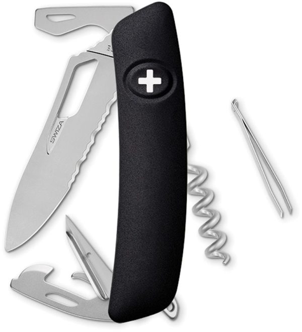Swiza SH03 Swiss Pocket Knife Black Multi Tool Folding