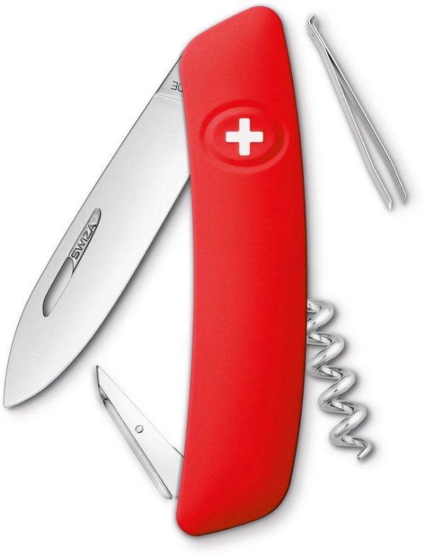 SZA1000.jpg Swiza D01 Swiss Pocket Knife Red Synthetic