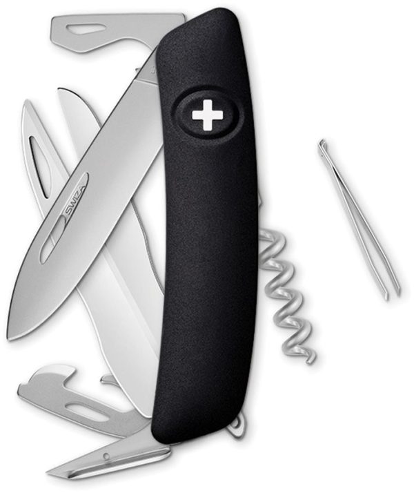 Swiza D07 Swiss Pocket Knife Black Multi Tool Folding