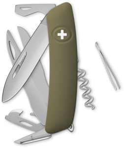 SZA1161050.jpg Swiza D07 Swiss Pocket Knife Olive Multi Tool Folding