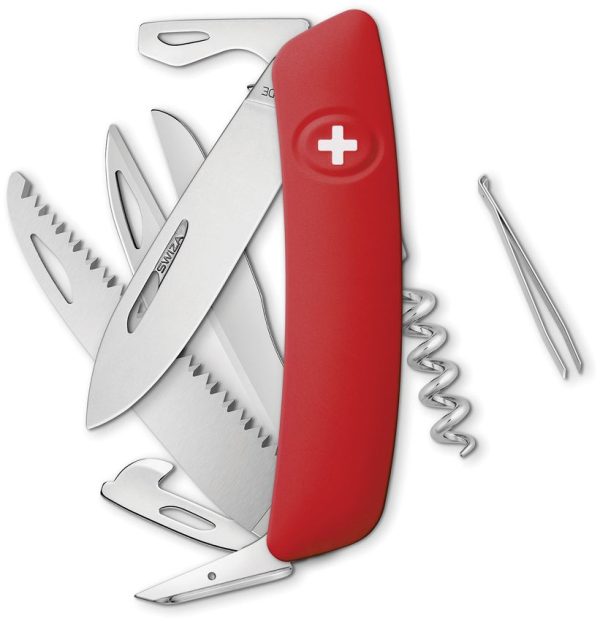 Swiza D09 Pocket Knife Red Synthetic Handle