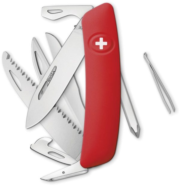 Swiza D10 Red Pocket Knife Multi Tool Folding Swiss Made