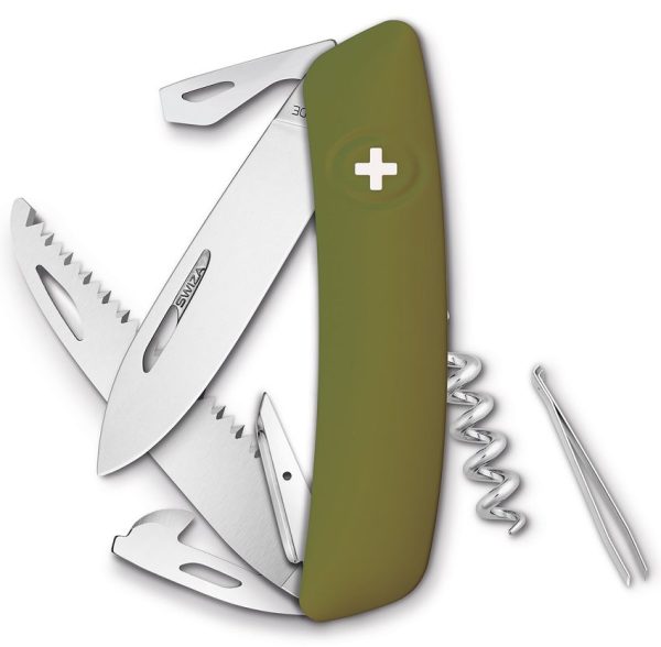 SZA501050.jpg Swiza D05 Swiss Pocket Knife - OD Green Synthetic