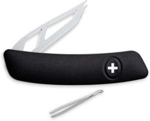 SZACH0901010.jpg Swiza CH00 Cheese Knife - Black Rubberized Handle