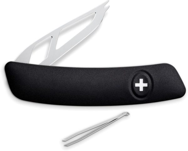 Swiza CH00 Cheese Knife - Black Rubberized Handle