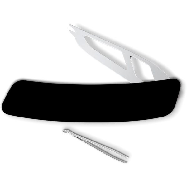Swiza CH00 Cheese Knife - Black Rubberized Handle