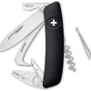 Swiza HO05TT Horse Pocket Knife Black 3.75" Closed w/ Tools
