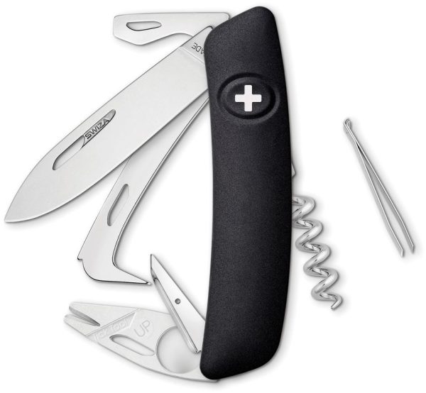Swiza HO05TT Horse Black Folding Multi Tool Pocket Knife
