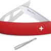 Swiza CH03T Cheese Knife - Red Rubberized Handle