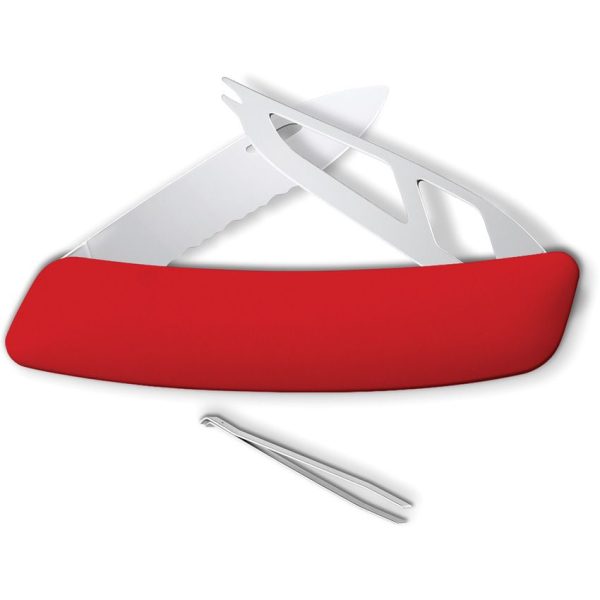 Swiza CH03T Cheese Knife - Red Rubberized Handle