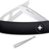 Swiza CH03T Cheese Knife Black Rubberized Handle