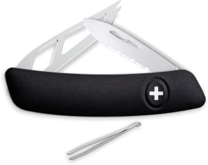 SZAT0301010.jpg Swiza CH03T Cheese Knife Black Rubberized Handle