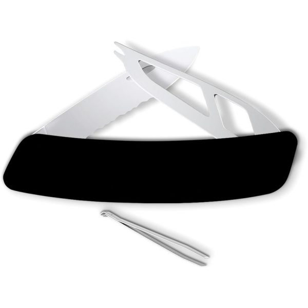 Swiza CH03T Cheese Knife Black Rubberized Handle