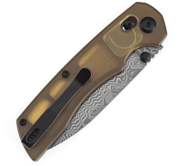 Tenable Kryo Crossbar Lock Damascus Folding Knife PEI