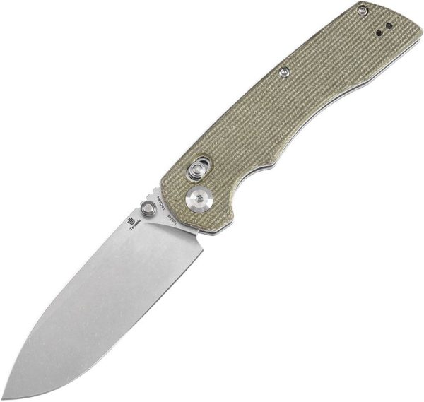 Tenable Kryo Crossbar Lock Green Micarta Folding Knife 14C28N