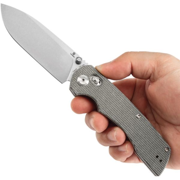 Tenable Kryo Crossbar Lock Green Micarta Folding Knife 14C28N