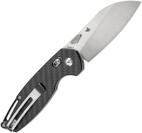 Tenable Model 6 Crossbar Lock Folding Knife 14C28N Sheepsfoot CF