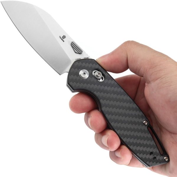 Tenable Model 6 Crossbar Lock Folding Knife 14C28N Sheepsfoot CF